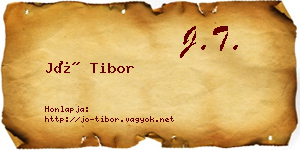 Jó Tibor névjegykártya