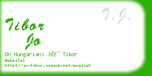 tibor jo business card